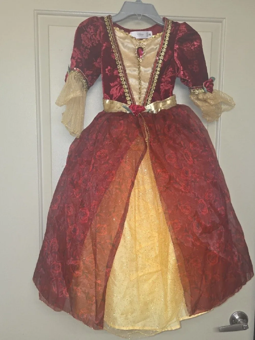 Disney Burgundy and Gold Princess Gown Costume